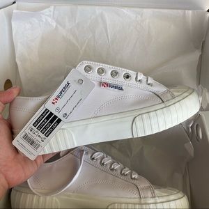 NWT SUPERGA LEATHER SNEAKERS